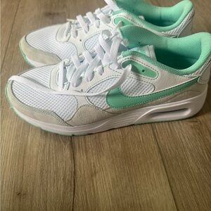 Nike Women's White and Mint Sneakers